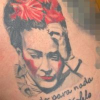 Frida Kahlo portrait Tätowierung - Flashback Tattoo Studio Friedrichshain Berlin