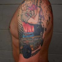 tattooed hotrod - Flashback Tattoo Studio Friedrichshain Berlin