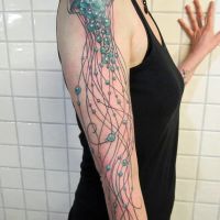 Qualle grafik tattoo - Flashback Tattoo Studio Friedrichshain Berlin