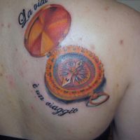Compass tattoo - Flashback Tattoo Studio Friedrichshain Berlin