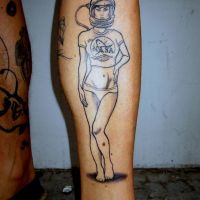 astronaut tattoo - Flashback Tattoo Studio Friedrichshain Berlin