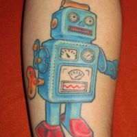 1950s toy robot tattoo - Flashback Tattoo Studio Friedrichshain Berlin